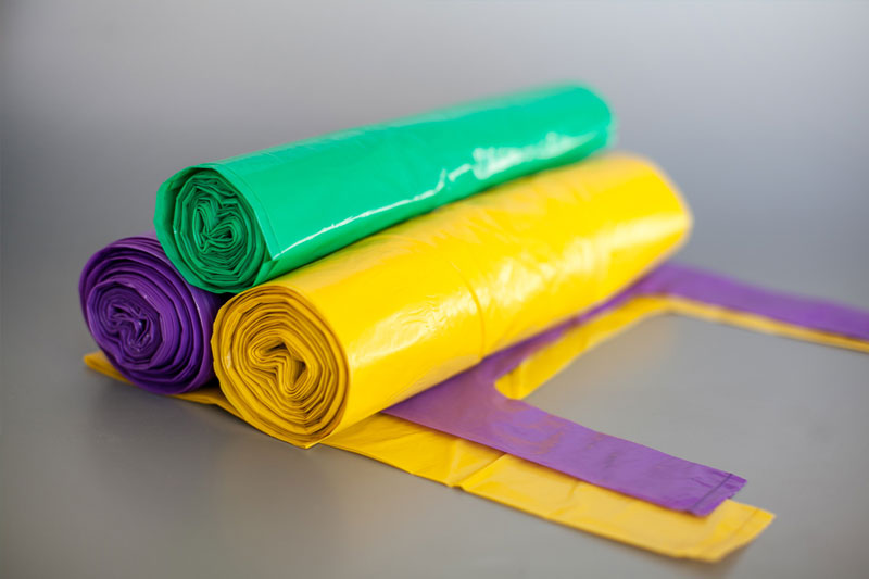 Malaysia manufacturer Plastic LDPE, MDPE, HDPE bags, films, covers, sheets, liners, Polybags polythene LDPE T-shirt bags on roll supplier