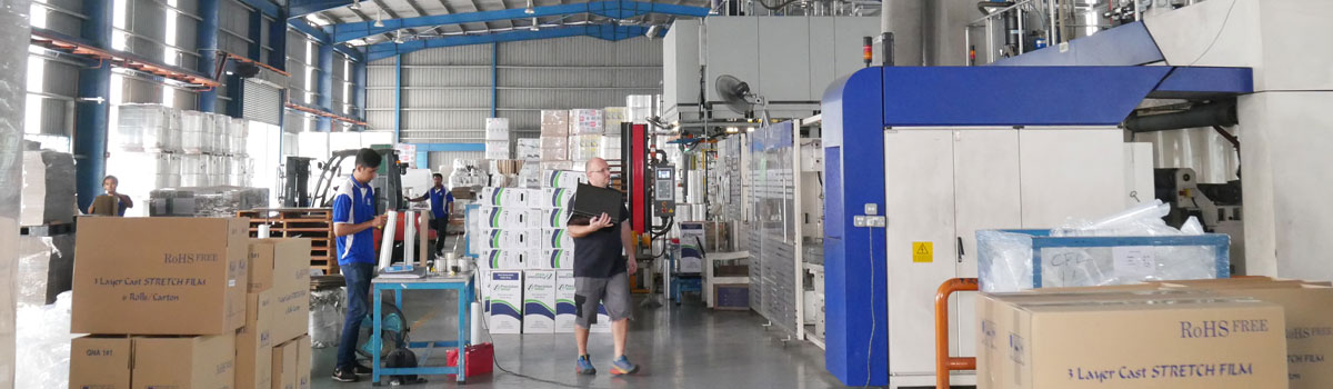 Malaysia manufacturer supplier pallet wrap stretch film hand machine roll cast