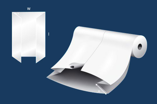 gusseted-center-slit-sheet
